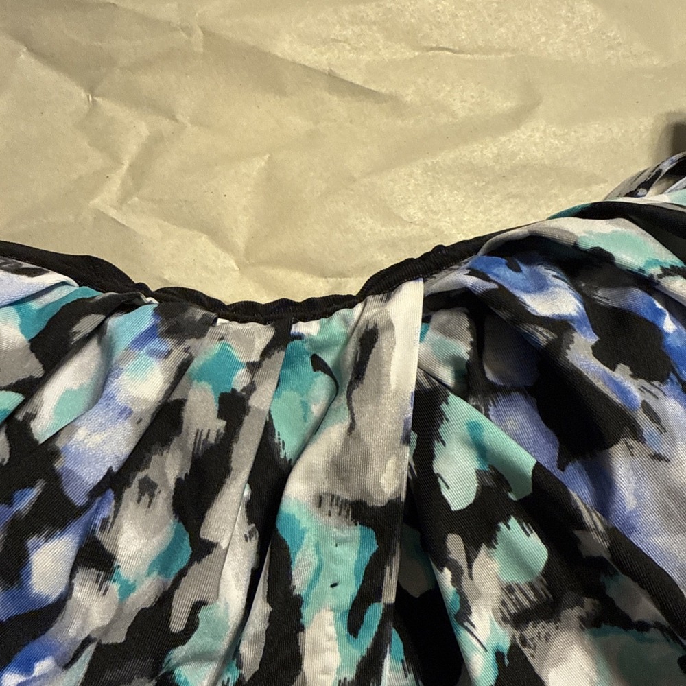 Miraclesuit Madagascar Mixology Tankini Top  Swimsuit Size 10‎ Drape Front - Picture 5 of 10